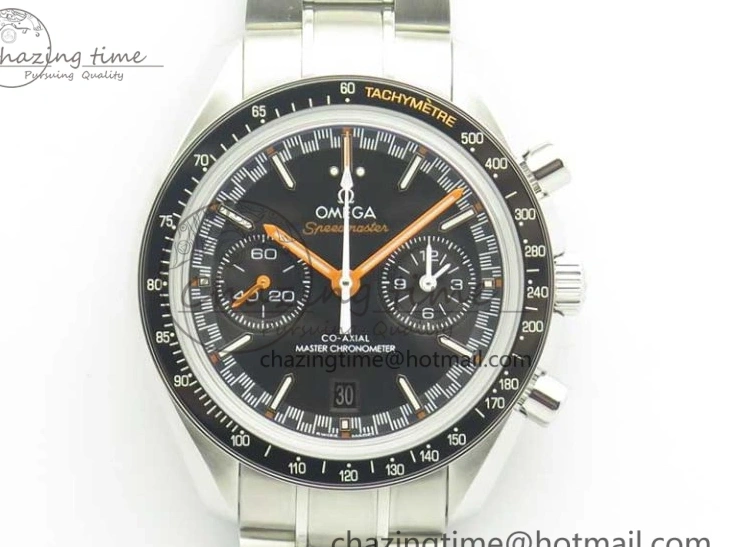 0507 Speedmaster Moonwatch OMF 1:1 Best Edition Black Dial Orange Hand on SS Bracelet A Timeless 8044